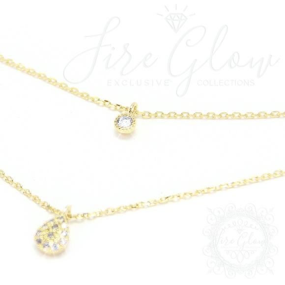 18K Gold Dipped Two Cute Layered Charm Necklace - Picture 6 of 16